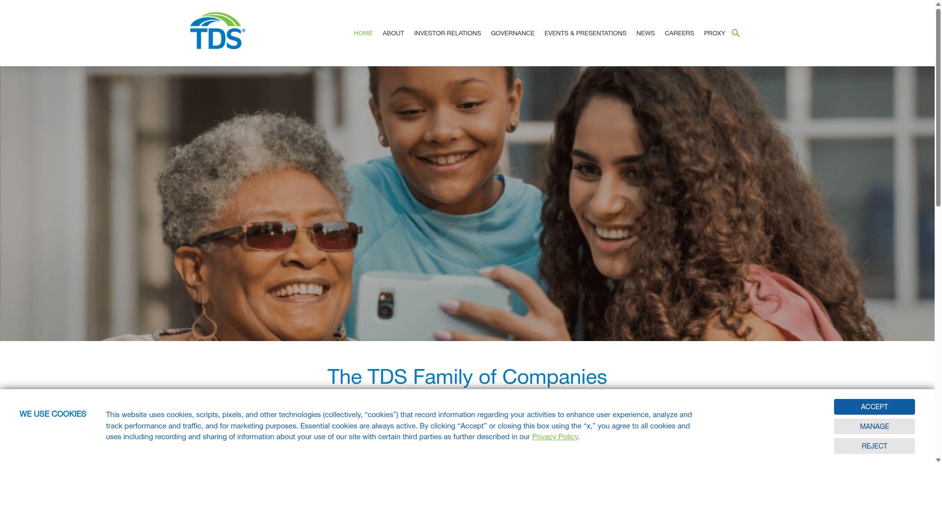 Telephone & Data Systems website