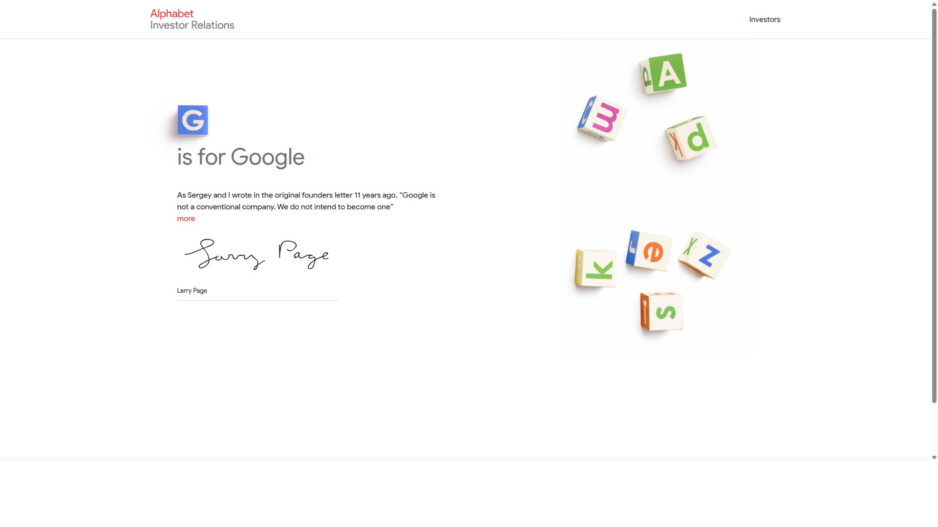 Alphabet Inc. website